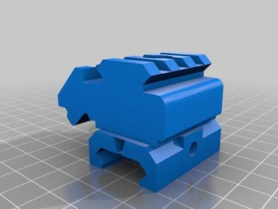 Airsoft Raised angled picatinny rail