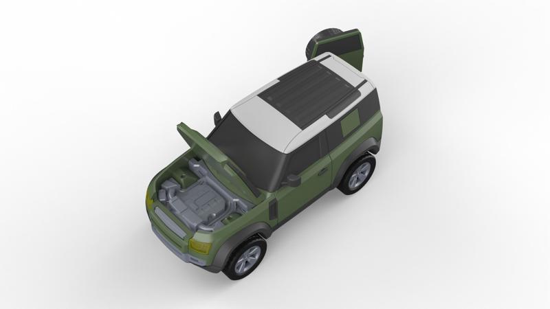 Rugged Defender Off-Roader - Printable 3d model - STL files - Personal Use