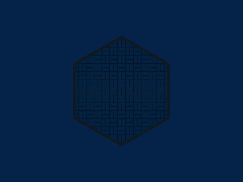 C17. Masaru Coaster - Hexagon 17 - Subway Tile Pattern