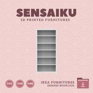 Miniature Replica HEMNES Bookcase - IKEA (1:12,24,48) - 3D Print Instant Download