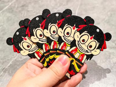 Nezha Pocket Keychain/Fridge Magnet (Version 3, Half the Print Time, Reserved Magnetic Holes)