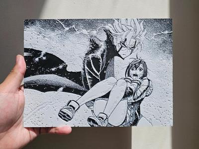 Dandadan: Okarun's Return Manga Panel, Hueforge-styled