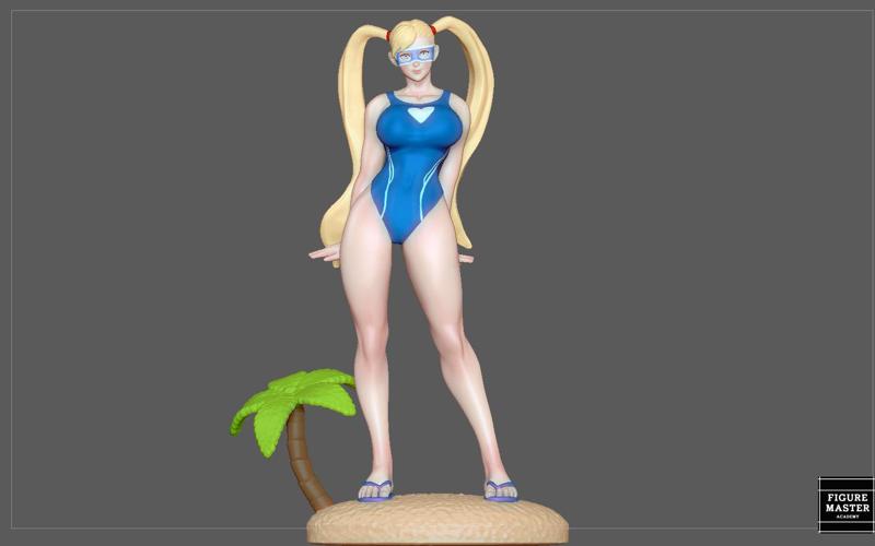 MIKA SWIMSUIT SEXY GIRL STREET FIGHTER GAME ANIME CHARACTER 3D print model
