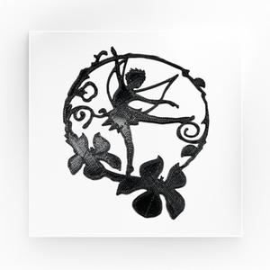 Fairy Dancing In Circle With Flowers, 2D Wall Decor STL & SVG