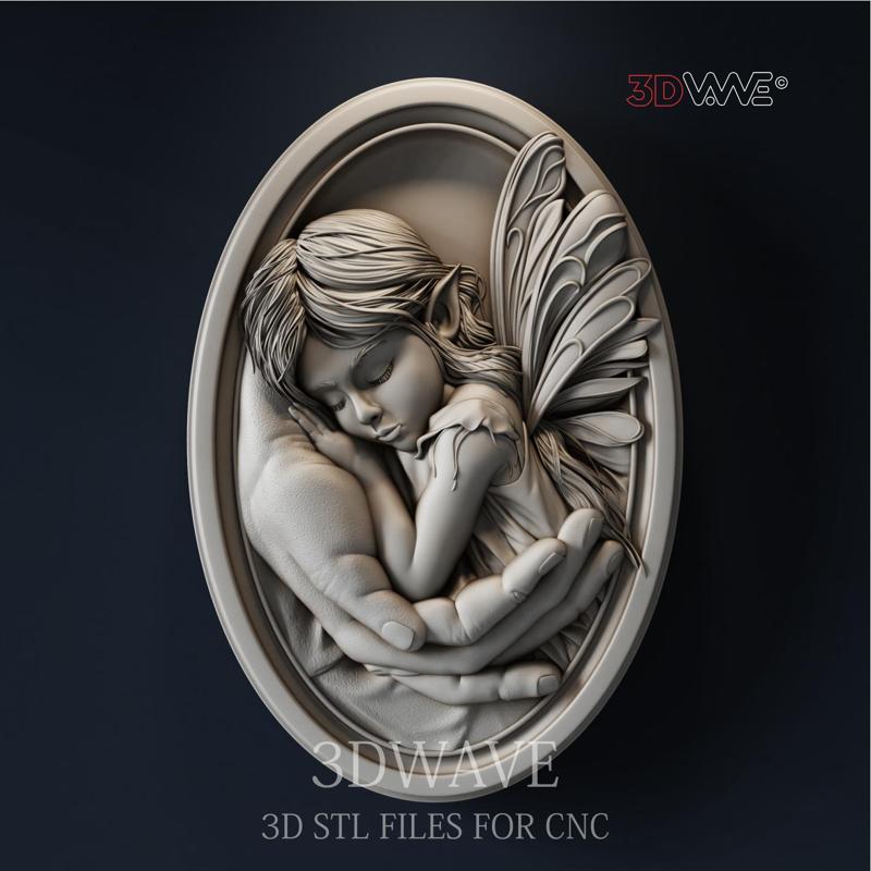 Fairy 3d stl model for CNC