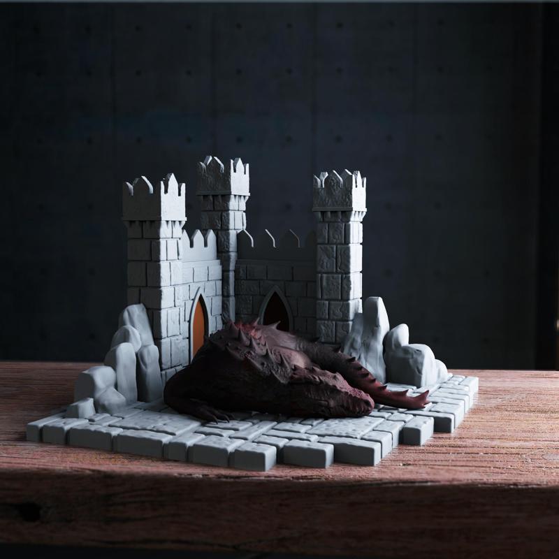 Castle and dragon_Castle and dragon