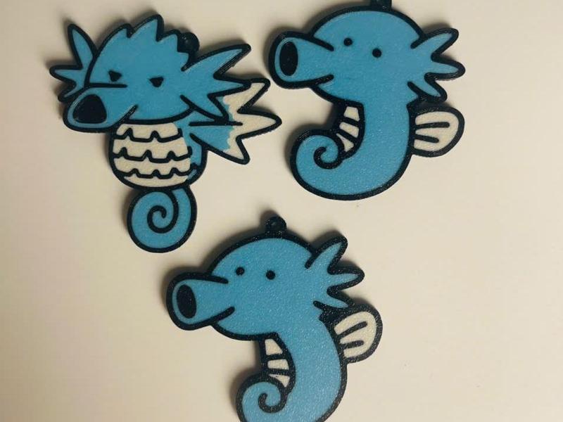 Horsea, Seadra Pokemon Keychain 