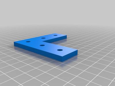 L Mending Plate with 5 Holes for T-Slot Aluminum Extrusions