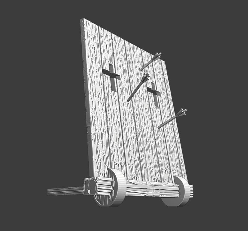 Medieval Siege Protection, single pole and arrows