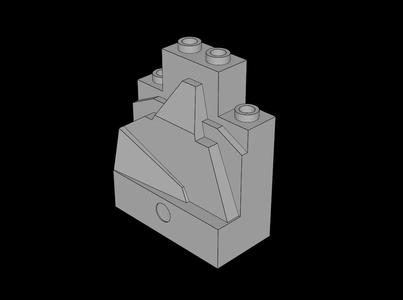 Lego Compatible (3161.dat) Panel  2 x  4 x  6 Rock   