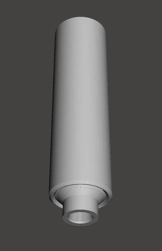 MOCK SUPRESSOR CHAMBERED 14mm ccw 150mm x 38mm   