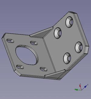 NEMA17 stepper motor mount holder with parametric FreeCAD source   