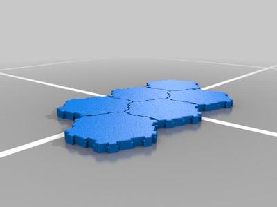 Heroscape Glacier hexes with holes