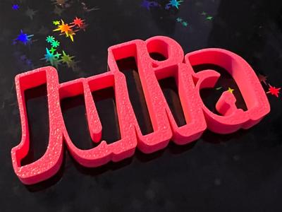 JULIA name names ornament nameplate Julie Giulia