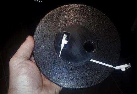 Flat ethernet cable storage