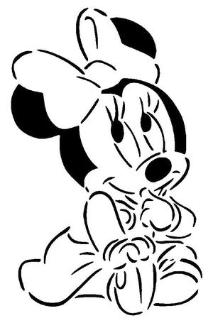 Minnie Mouse stencil 3