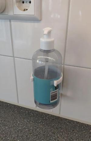 Soap bottle holder wallmount kitchen   
