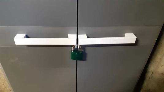Handles for storage cabinet