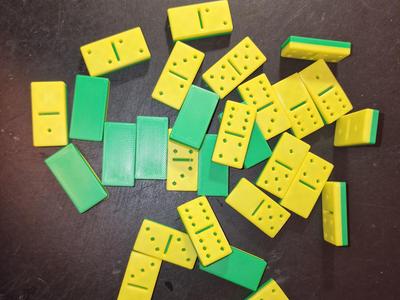 Custom Dominoes with box. From travel to full size