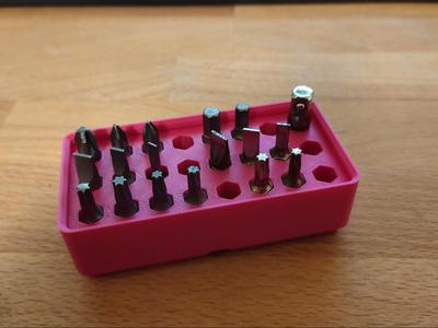 Gridfinity 2x1x3 Hex Bit Holder 24 ea