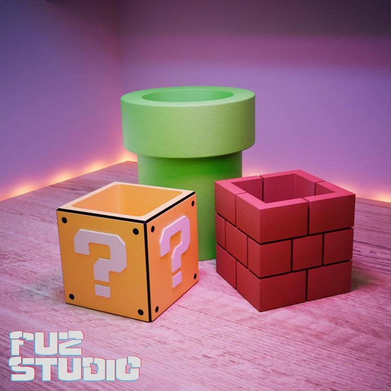 MARIO PROPS FREE Pencil Case Pipe+Wall+coin box