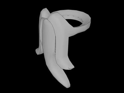 Lego Compatible (93069.dat) Minifig Beard Long with  3 Points   