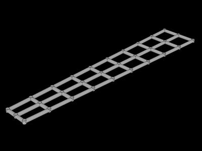 Lego Compatible (2541.dat) Boat Rigging  5 x 27 Trapezoid   