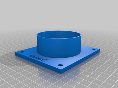 3" square flange to 3" Pipe Adapter