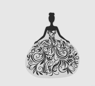 Woman Flowers Dress - Decor and Scalable KeyChain