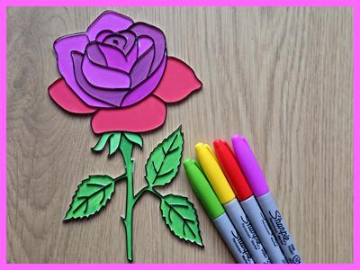 Rose Flower 20CM Mothersday Gift Fun Coloring DIY