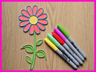 Flower Diy Coloring No Ams Cute Fun
