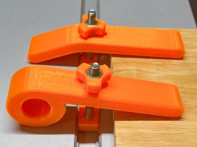 Hold-down clamp for woodworking