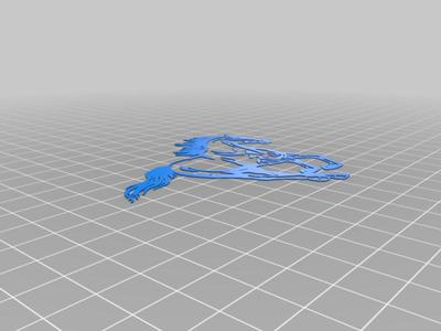 Horse stl for 3d printers to 2d print