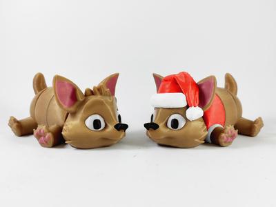 Baby Dog Cute Articulated Flexi +Christmas Style