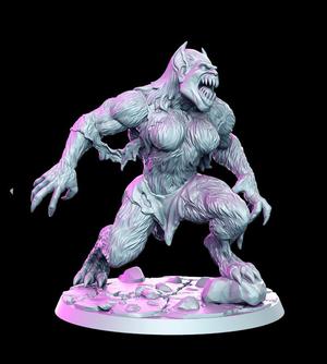 Female Werebeast - 32mm - DnD
