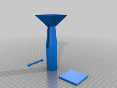 Cone funnel with elevator