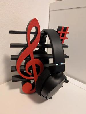 Treble Clef Headphone Stand   