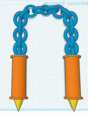 spiked nunchaku   