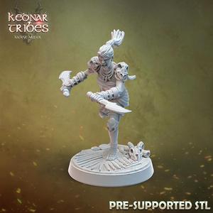 Tribal rogue character (2 poses)