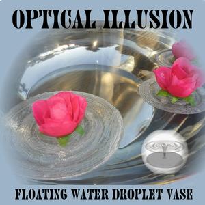 Water droplet vase. Magical invisible floating vase. Wedding decor, Candle holder.