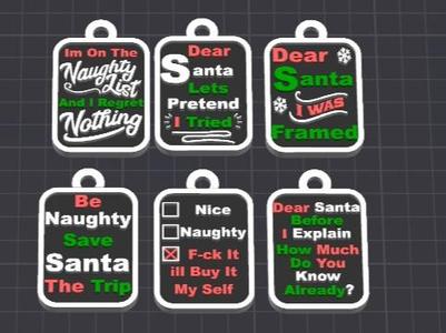 xmas set fun keychains/charms free commercial