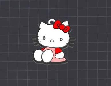 cute hello kitty keychain / necklace charm (free for commercial use)