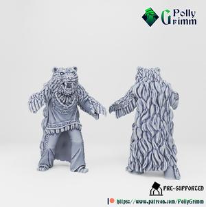 Tabletop fantasy miniature. Wild west set. Native American Skin-walker