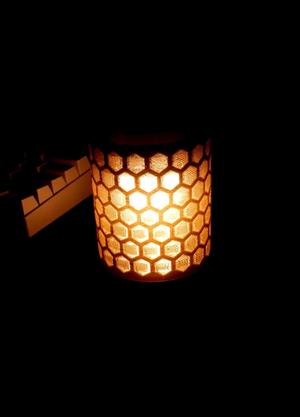 lamp shade Hexagon dimmed