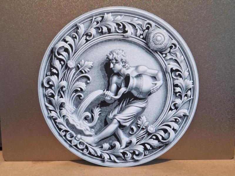 Aquarius - Zodiac sign - Hueforge - 2 colours