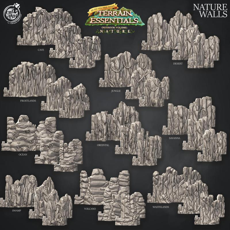 Nature Wall Tiles (Pre-Supported) - Terrain