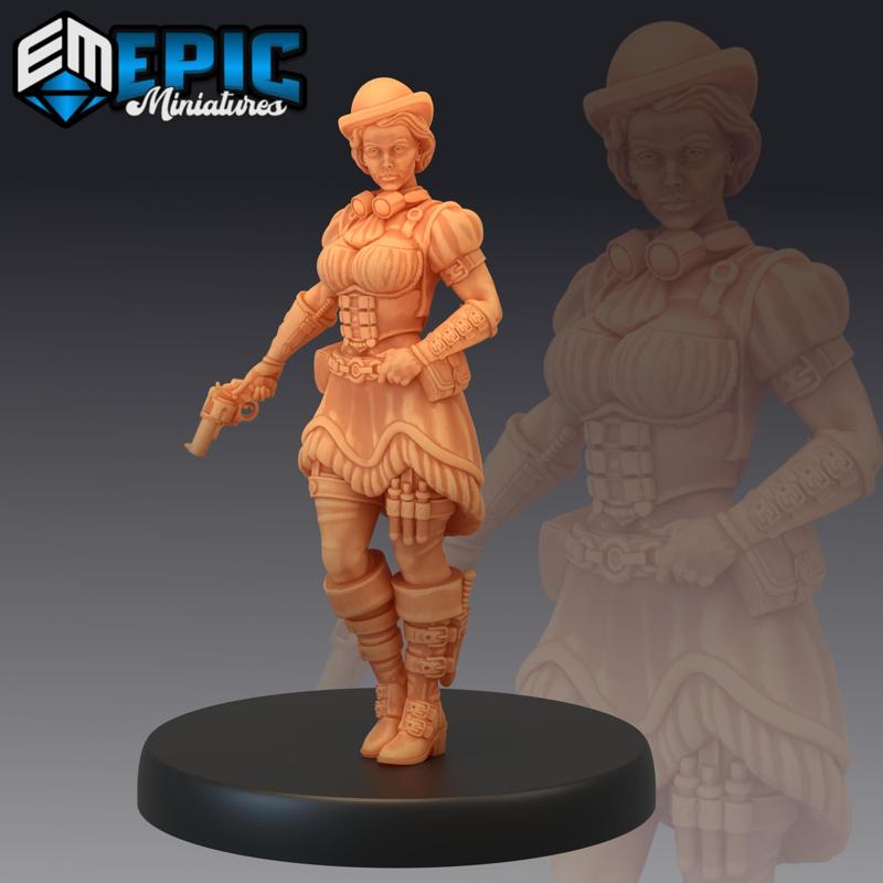 Gunner Dorothy / Female Human Soldier / Steampunk Tech Character