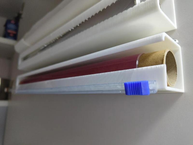 Kitchen Door Transparent Film Roll Holder   