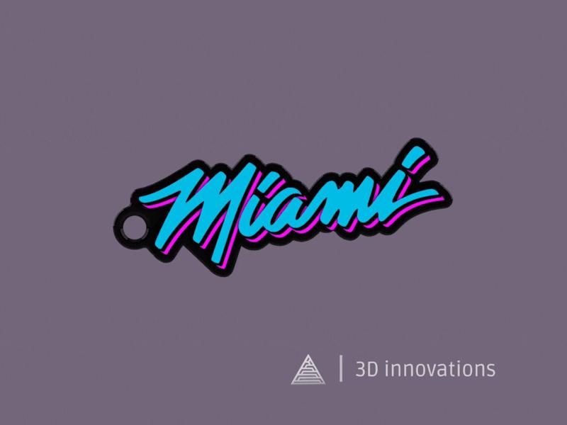 MIAMI HEAT KEYCHAIN   