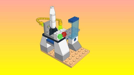 NotLego Lego Rocket launch Model 6452
